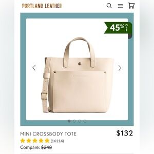 Portland Leather Mini Crossbody Tote